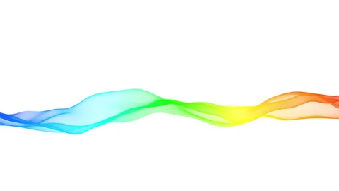 3D colourful visualisation of voice record. 4K wavy abstract animation Stock Footage 295054445