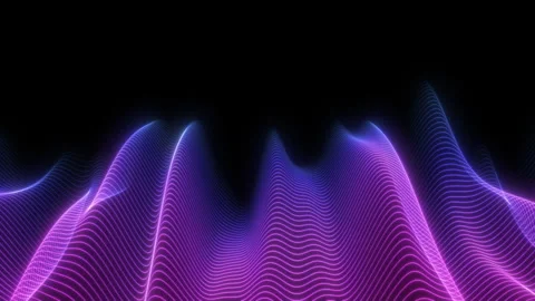 3D colourful visualisation of voice record Stock Footage 300781572