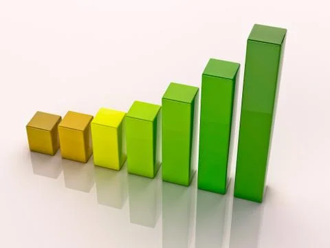 3d column chart Stock Illustration