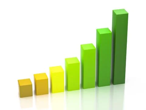 3D column chart Stock Illustration