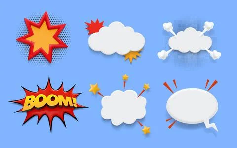 3D comic bubble. Surprise bang. Speech effect for sound. Pop art text element Stockillustratie