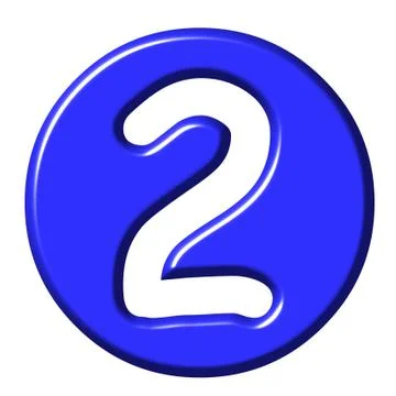 3D Comic Number 2 Stock Illustration