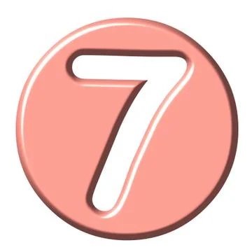 3D Comic Number 7 Stock Illustration