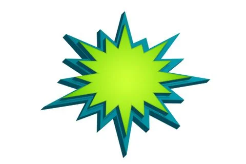 3d comic text speech bubble for text isolated Stock Illustration