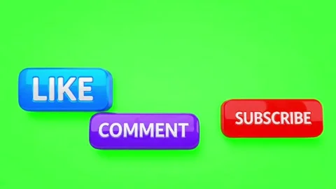 3D Like Comment Share Buttons Animation on Green Screen 스톡 동영상 343645102