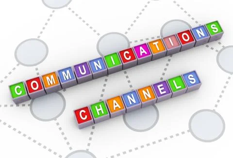 3d communications channels Stock Illustration