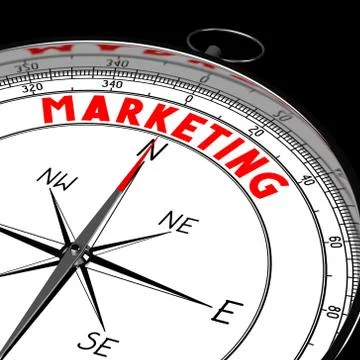 3D compass - Marketing Stock-Illustration