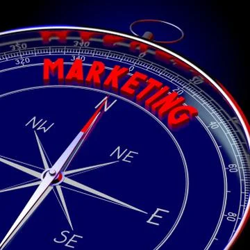 3D compass - Marketing Stock-Illustration