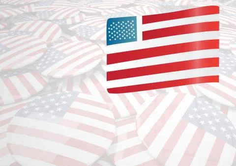 3d composite image of the american flag Stock Photos