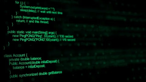 3D Computer Code Scrolling Stock Footage 125024635