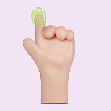 3d Computer cursor with hand and click. Diverse man arms with fingers press Stockillustratie