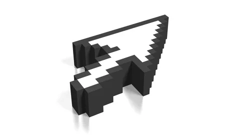 3D computer cursor, white background Stock Footage 87965955