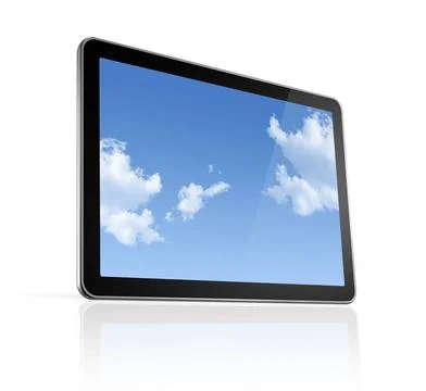 3D computer, digital Tablet pc 3D computer, digital Tablet pc, isolated on... Stock Photos