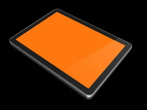 3D computer, digital Tablet pc 3D computer, digital Tablet pc, isolated on... Stock Photos