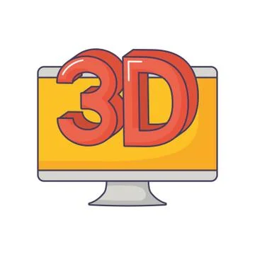 3d computer digital technology innovation Illustrazione stock