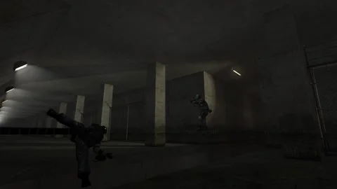 3D Computer Game - Dark Hallway Episode - Take 03 動画素材 220555230