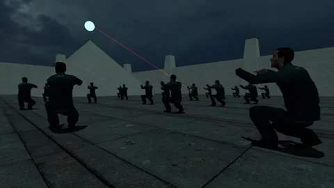 3D Computer Game - Deadly Cult - Take 04 Stock Footage 221517007