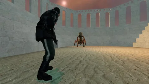 3D Computer Game - Monster Arena - Take 03 動画素材 221926356