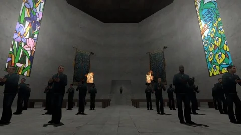 3D Computer Game - Mystic Temple - Take 03 Stock Footage 221991831