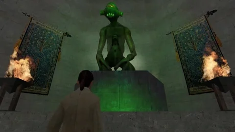 3D Computer Game - Mystic Temple - Take 10 Stock Footage 221991884