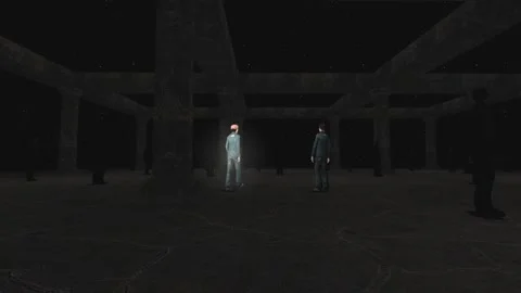 3D Computer Game - People in the Dark - Take 07 動画素材 229138726
