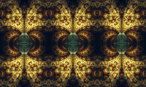 3d computer generated artistic abstract optical fractal patterns background Stock Illustration