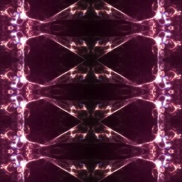 3d computer generated artistic glowing bright modern abstract fractals patter Stock Illustration