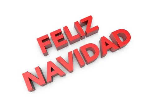 3d computer generated feliz navidad text Stock Illustration