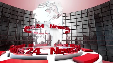 3D Computer generated globe animation for a "news" background. red 動画素材 40549251