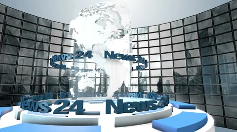 3D Computer generated globe animation for a "news" background Stock Footage 41251183