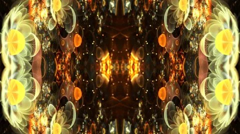 3d computer generated glowing artistic abstract optical fractal patterns artw Stock Illustration