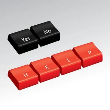 3D Computer Keys 스톡 일러스트
