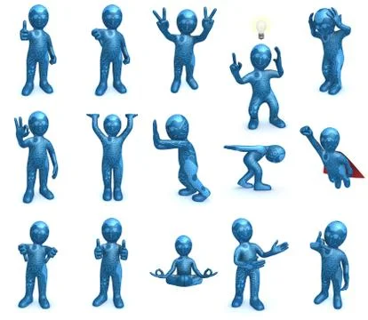 3d computer man. Technology concepts. 3d illustration. Stock Illustration