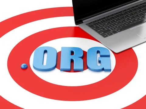 3d computer mouse and word ORG on target イラスト素材