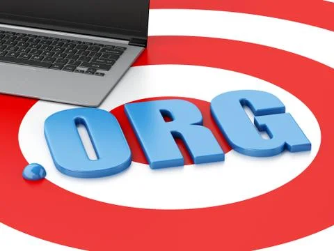 3d computer mouse and word ORG on target イラスト素材
