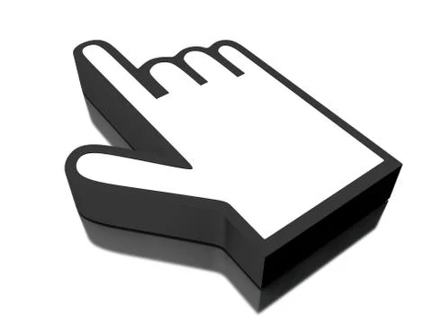 3d Computer mouse hand cursor Stock Illustration