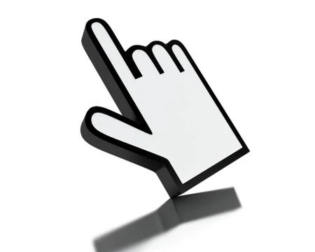 3d Computer mouse hand cursor Stock Illustration