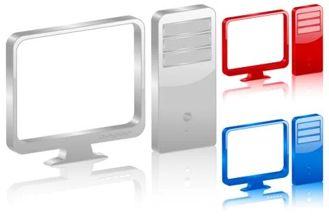 3d computer symbol Stock Illustration