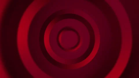 3d concentric circles background, red color, abstract dymanic shadow, looping Stock Footage 300458639