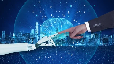 3D Concept of Ai Artificial intelligence automation, autonomous brain. big data Stock Footage 258430462