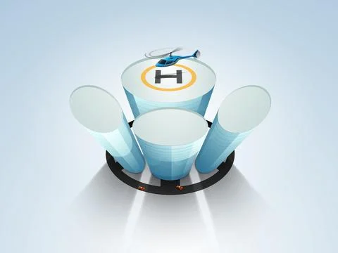 3D concept of building construction, architecture designing concept Ilustración de archivo