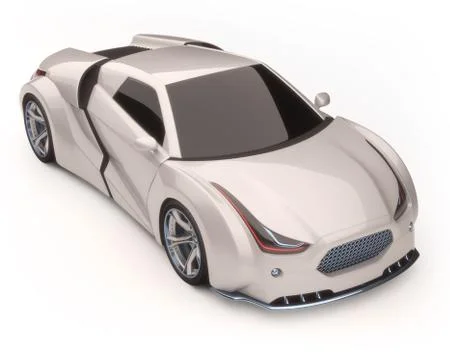 3D Concept Car Stock Illustration
