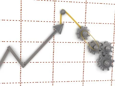 3d concept with chart Stock Illustration