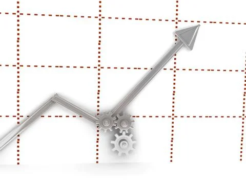 3d concept with chart Stock Illustration