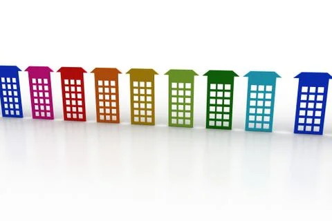 3d concept of city space Free Stock Illustration