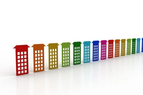 3d concept of city space Free Stock Illustration