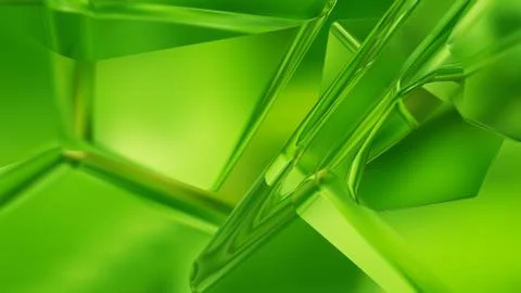 3d concept design, abstract green geometric background, architectural glass Ilustración de archivo