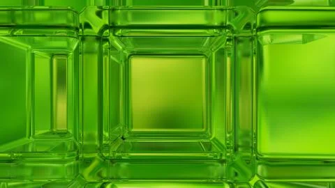 3d concept design, abstract green geometric background, architectural glass Ilustración de archivo