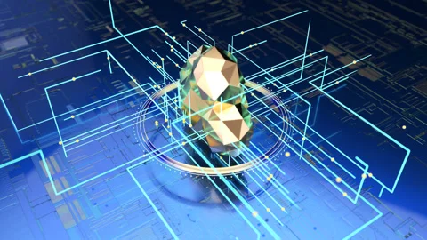 3D concept of a futuristic cloud concept Stock Footage 150865133