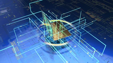 3D concept of a futuristic computing concept Stock Footage 150866434